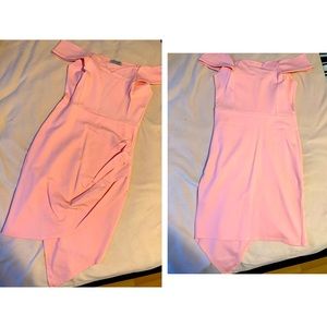 Pink, off-shoulder dress. Sz M/Lg